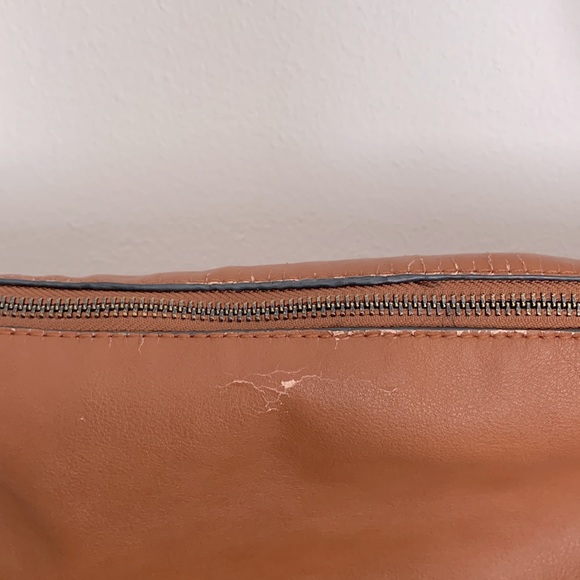 Zara Faux Leather Cognac Tote Bag - Picture 5 of 9